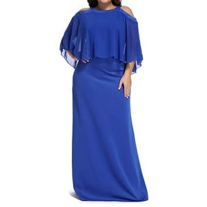 Plus size blue party dress